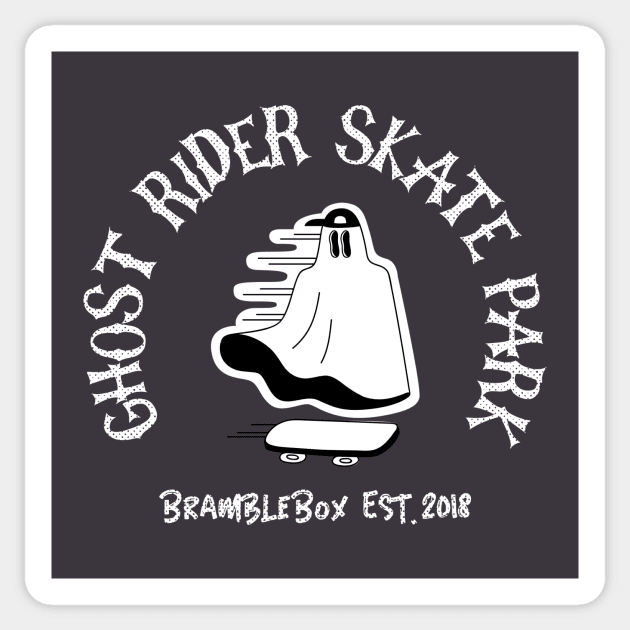 Ghost Rider Skate Park Sticker by BrambleBoxDesigns